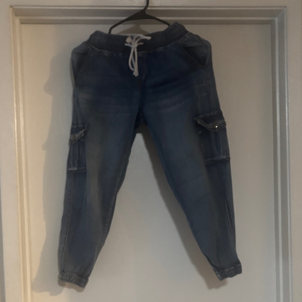 Women’s Denim Cargo Joggers